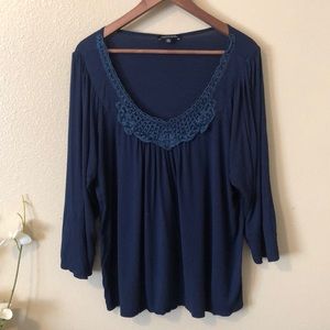 Notations Women’s Navy Blue Tunic Size XL